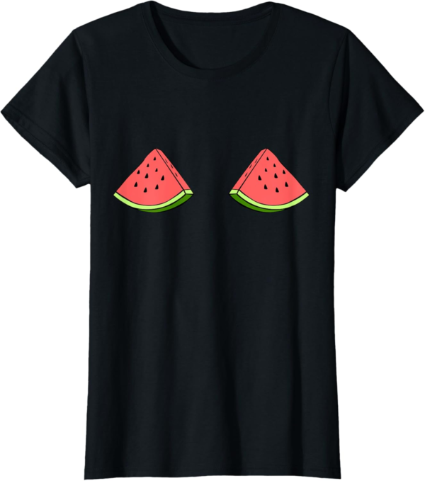 Funny Watermelon Boobs T-Shirt, Fruit Boobs Summer Time - Image 2